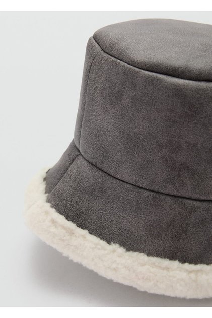 Kırpma yünlü bucket şapka