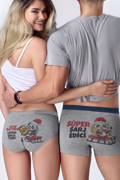 Bedenleri Soru Olarak Yazınız.sevgiliye Yılbaşı Love Süper Şarj Edici Panda Iç Giyim Kombin