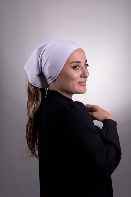 White Practical Ready-To-Wear Underwear Bonnet Viscose Fabric Seamless Tube Bonnet 3006_42