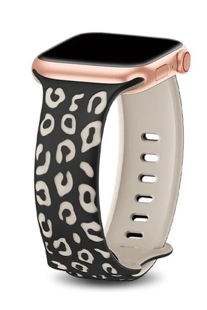 Watch 11-10 42mm 6 7 8 9 10 Se Uyumlu 38-40-41mm Leopar Desenli Silikon Kordon