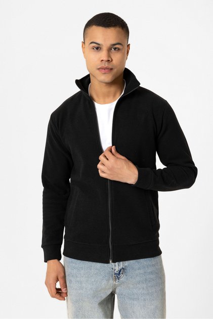 Çukurova Thessaloniki Knitted Fabric Zippered Cardigan Sweatshirt with Pockets