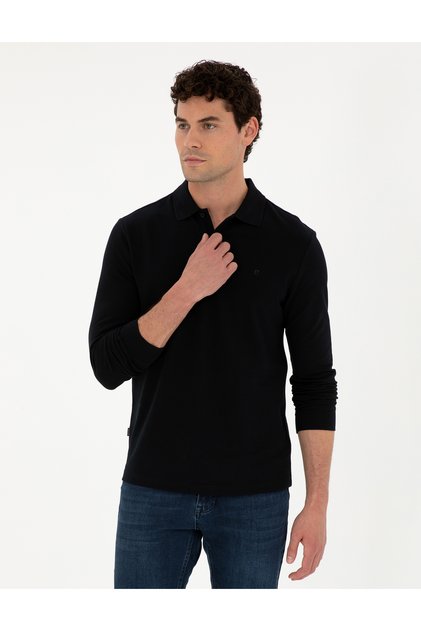Black Slim Fit Basic Sweatshirt 50294438 -Vr046