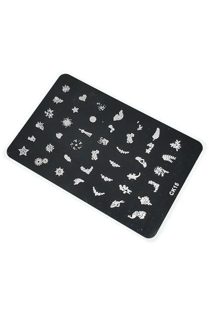 Nail Art Stamping Baskı Plakası Büyük Boy Xl Ck15