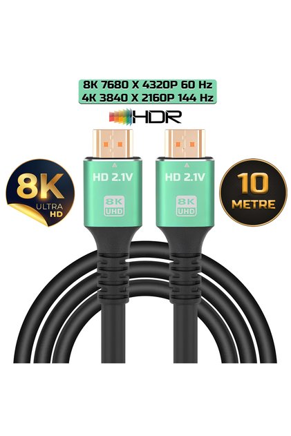 10 Meters 8K 2.1 Ultra Hd 48 Gbps/S 8K 60Hz 4K 144Hz HDMI Cable