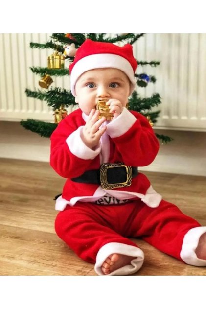 Muhino Santa Claus Costume for Kids, New Year's Children's Outfit, New Year's Baby Costume
