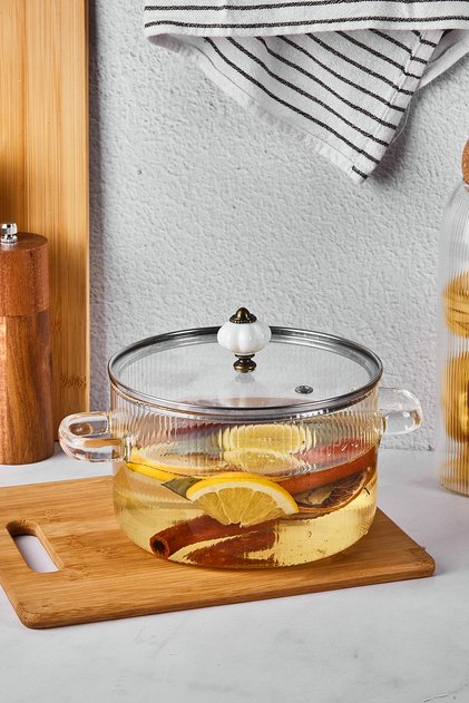 Carlton Heat Resistant Borosilicate Pot 1.5L