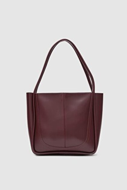 BORDO O-BAG FELTRO CEREGIO | Bolsa Carrier L De Fieltro | Color Cereza | Medidas 48 X 19 Cm | Estilo Informal