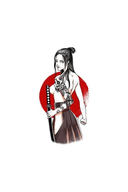 Japanese Geisha Female Warrior Sticker Engine Car Helmet Laptop Sticker