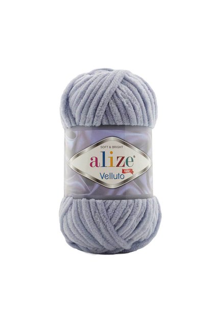 Velluto Kadife El Örgü Ipi 5'li paket (5x100 GR) 87 Kömür Gri