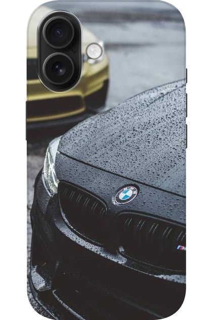 Apple iPhone 16 Compatible Hd+ Printed Bmw Car Pattern Silicone Case