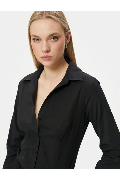 Slim Fit Shirt Long Sleeve Buttoned