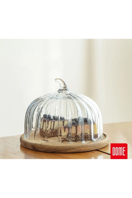 Small Mien Acacia and Glass Pumpkin - Cake Bowl