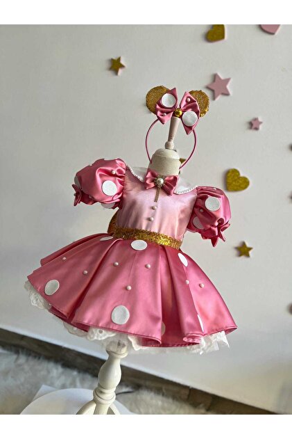 pink minnie mouse party dress Mickey Mouse Clubhouse Pink Minnie Glow In the Dark Child Costume, Medium (7-8)