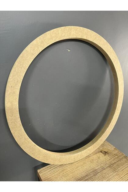 Düz Desen Yuvarlak Ayna Çerçevesi 50 Cm Çapında 3,5 Cm Yüzey Genişliği
