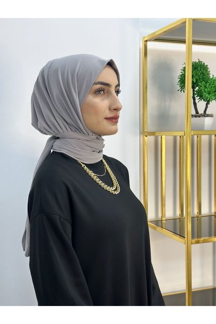 Imported Fabric, Ready-To-Wear Shawl with Snap Fasteners, Can Be Used in Two Ways, Gray.