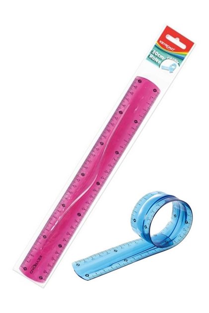 Kırılmaz Cetvel 30 Cm Silikonlu Pembe Renk 1 Adet Cetvel Kırılmaz