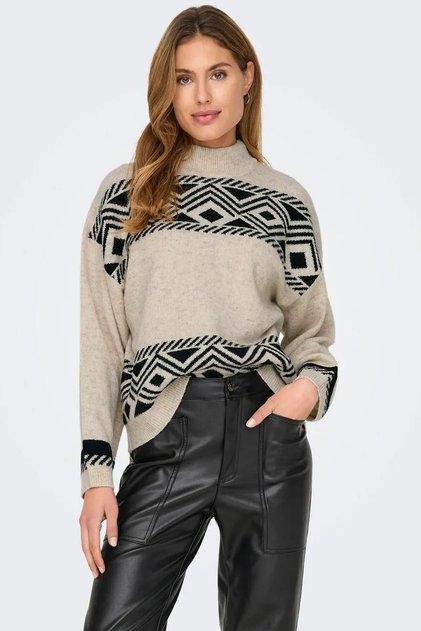 Women's O Neck Knitted Sweater - 15321179
