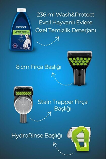 Bissell Spotclean Pet Pro Plus Evcil Hayvanlı Evlere Özel Halı