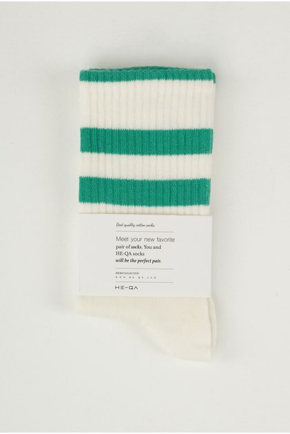 Rubber Braided Socks Grass Green