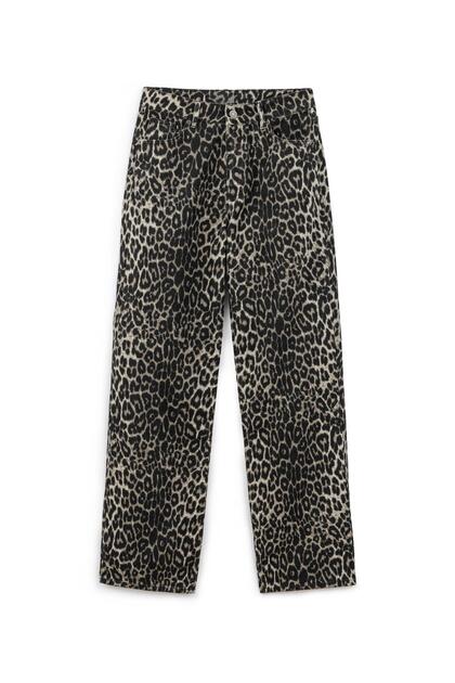 Leopar Straight Jean Pantolon