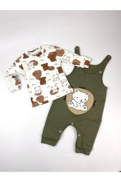 Bear Printed Baby Jumpsuit