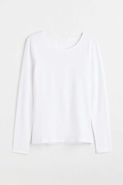 Long-sleeved jersey top