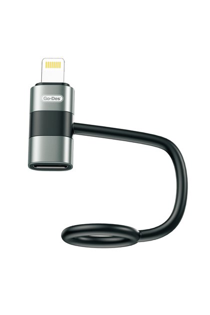 GD-CT068 Lightning to Type-C Data Ve Hızlı Şarj Adaptörü Siyah