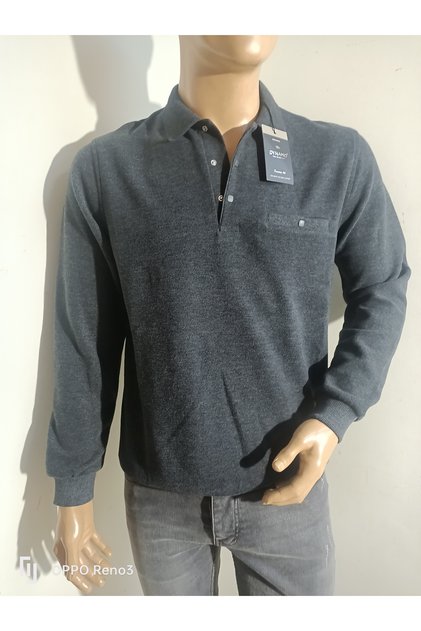 Cotton Pocket Sweatshirt with Collar