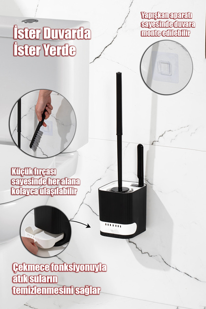 ゆじ　フローレスフィット FR30＋専用スポンジ（2セット） Porsima 2038 Su Akıtmayan Yapışkanlı Banyo Lavabo Wc Temizleme