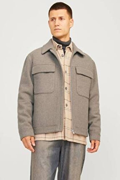 Jack & Jones Blurussel Wool Erkek Bej Kaşe Ceket 12259393 - Fiyatı