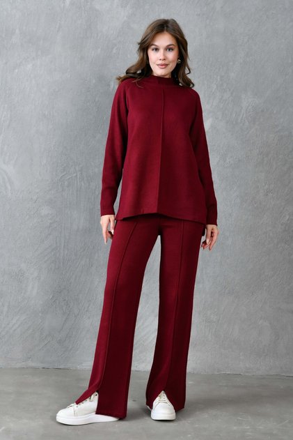 Two Piece Sets - Burgundy - Long