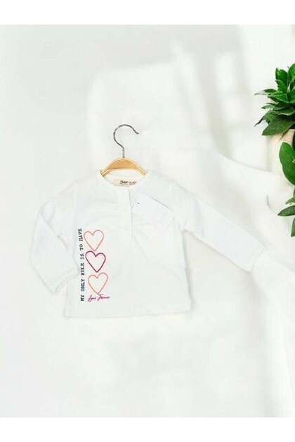 Baby Girl Cotton Thin Long Sleeve Heart Print Blouse