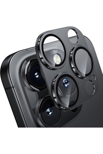 iPhone 16 Pro Max and 16 Pro Full Covering Metal Camera Protector Shockproof and Scratchproof