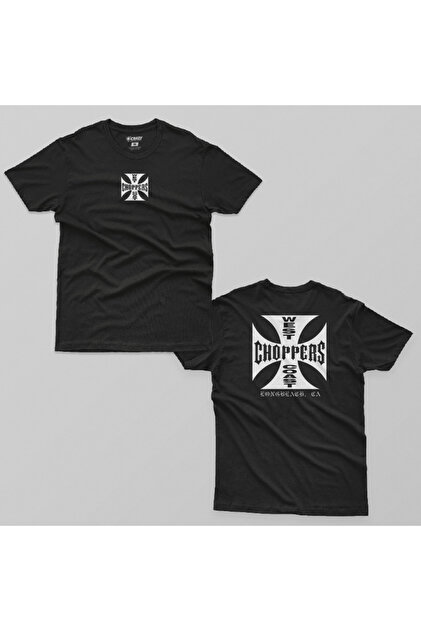 Crazy West Coast Choppers Logo Mens T-Shirt- Trendyol