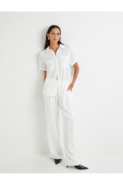 Short Sleeve Shirt Pocket Button Regular Fit