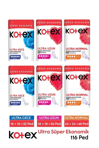 Ultra Süper Ekonomik Paket Gece Normal Uzun X 6 Paket