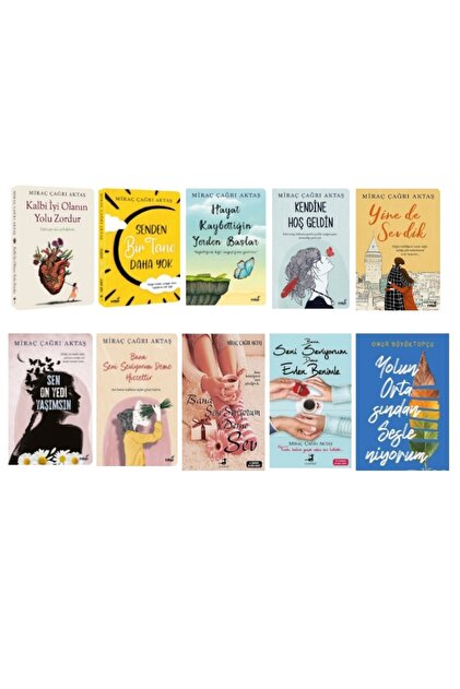 Miraç Çağrı Aktaş 9 Kitap Set( Kalbi İyi Olanın Yolu Zordur, Senden Bir Tane Daha Yok+ 7 Kitap)