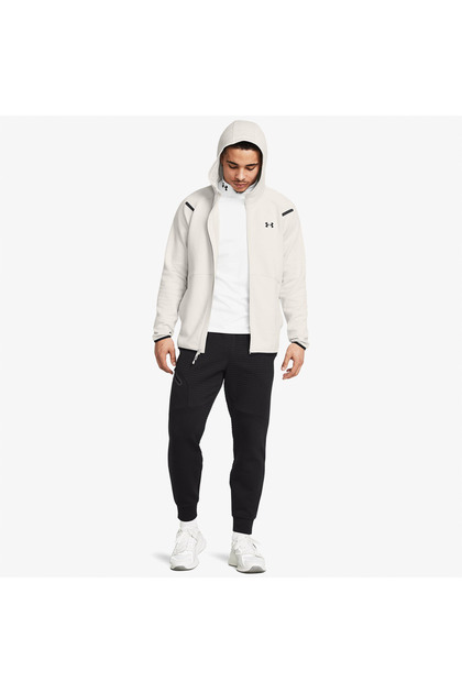 UNDER ARMOUR ホワイト Under Armour Unstoppable Fleece Tam Fermuarlı Erkek Beyaz