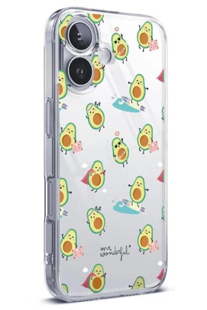 Transparent Silicone Case with Patterned (Camera Protection) Compatible with iPhone 16 Plus