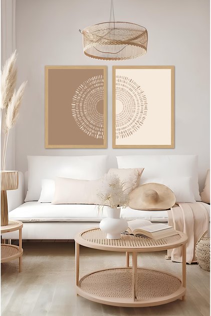 Dekorize Mdf 2 Parça 30x40 cm 3 Mm Çerçeve Görünümlü Bohem Tablo 30401