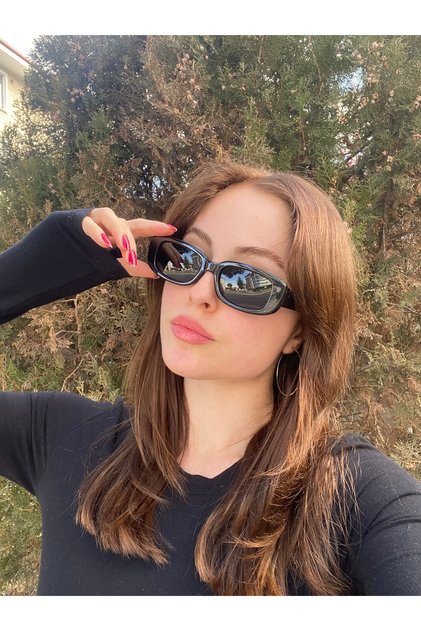 Geometric Black Women's Sunglasses (100% Uv Protection)