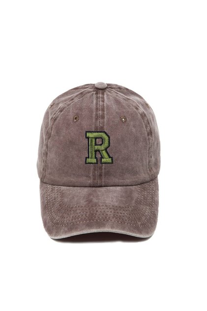 R - Washable Baseball Cap with College Font and Letter
