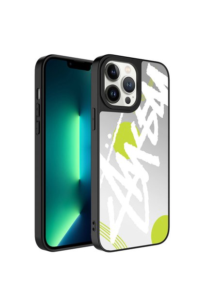 Case Compatible with iPhone 13 Pro Max Mobile Phone, Mirror Pattern, Camera Protected, Glossy Mirror Cover