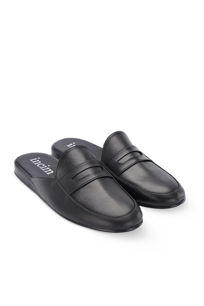 ®   Bossy Comfortable Lightweight Guest & Home & Bohça & Dowry & Groom Slippers Men's Black