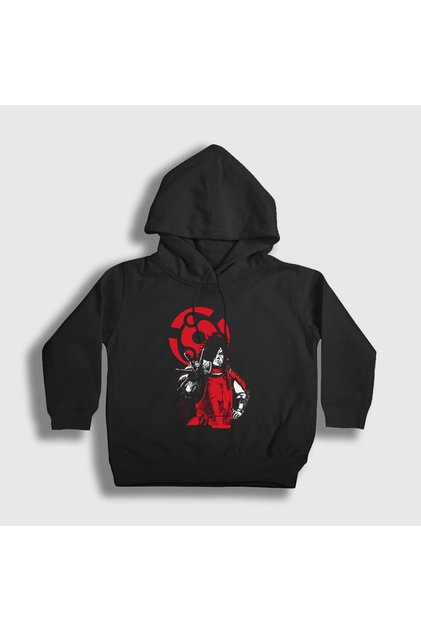Unisex Kids Black Madara Anime Naruto Hooded Sweatshirt133878tt