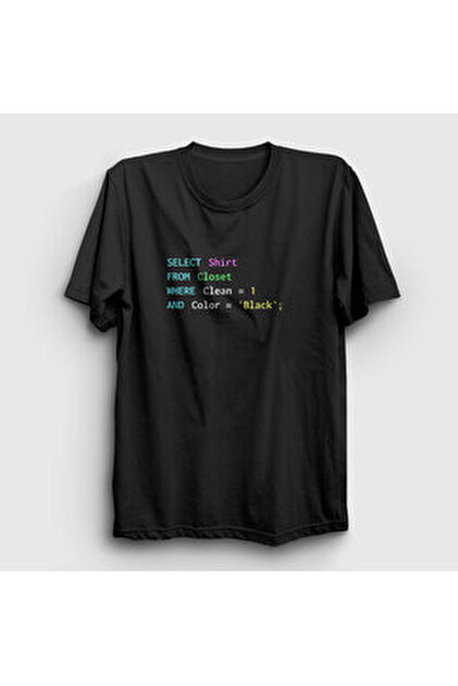 Presmono Unisex Siyah Eat Sleep Code Repeat Developer Yazılımcı T