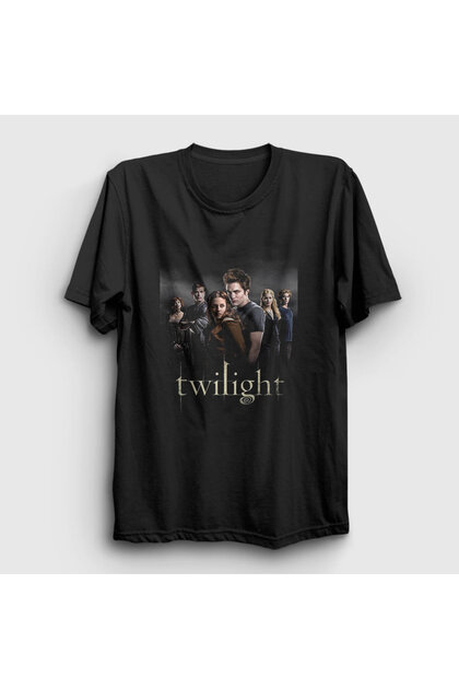 Presmono Unisex Siyah Edward Bella Twilight T-shirt 310967tt