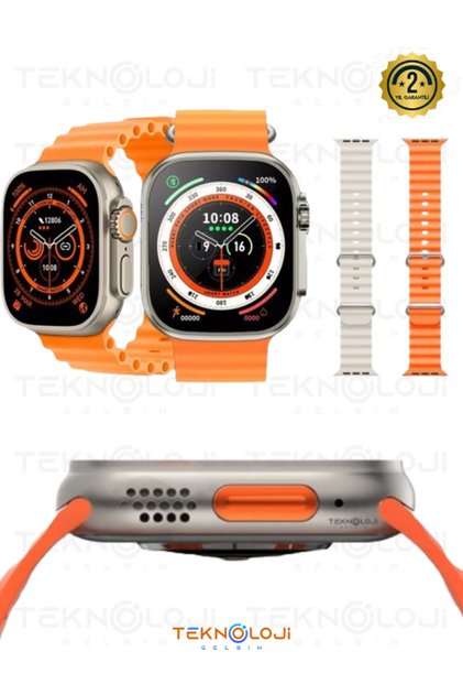 Watch 8 Ultra Smart Watch Akıllı Saat 45mm 1.99inc 3 Tuş Aktif Saatten Konuşma Türkçe Dil