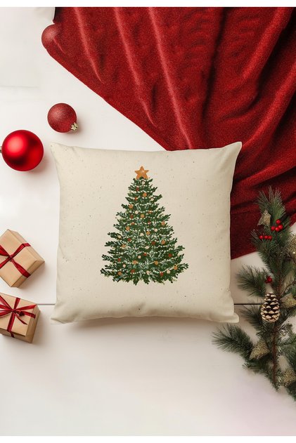Christmas Themed Throw Pillow Cover / Christmas - Christmas Cushion Cover (Double-Sided Printed - Hidden Zipper)