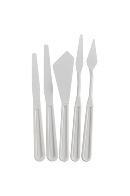 Resim Ve Heykel Çalışmaları Için 5li Plastik Spatüll'a Seti Spatula